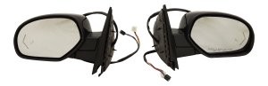 Power Folding Mirror Pair/Set for Chevrolet Suburban/Tahoe 2007-2014, Right (Passenger) and Left (Driver), Non-Towing, Heated, Textured, with Blind Spot Detection, Memory, and Signal Light Replacement