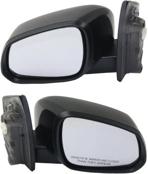 Power Mirror Pair/Set for Chevrolet Spark 2016 - Heated, Manual Folding, Paintable, Right (Passenger) and Left (Driver), Exc. LS Model Replacement
