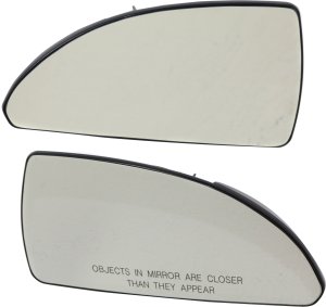Pair/Set - Heated Mirror Glass for Chevrolet Impala 2006-2013, Impala Limited 2014-2016, Monte Carlo 2006-2007, Right (Passenger) and Left (Driver), with Backing Plate, Replacement Set
