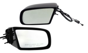 Manual Remote Mirror Pair/Set for Buick Lumina 1990-1994/Regal 1988-1996, Right (Passenger) and Left (Driver), Non-Folding, Non-Heated, Paintable Replacement