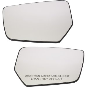 Mirror Glass Pair/Set for Chevrolet Impala 2014-2019, Right (Passenger) and Left (Driver), Non-Heated, with Backing Plate, LS Model Replacement