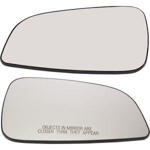 Mirror Glass Pair/Set for 2008-2012 Chevrolet Malibu / 2007-2009 Aura, Right (Passenger) and Left (Driver), Non-Heated, with Backing Plate, Suitable for Malibu LS/LT Models, Replacement