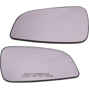 Heated Mirror Glass with Backing Plate for Chevrolet Malibu (LTZ Model, 2008-2012) & Aura (2007-2009), Right (Passenger) and Left (Driver), Replacement Set