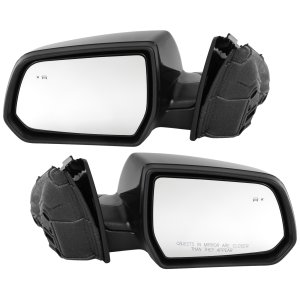 Power Mirror Pair/Set for GMC Acadia 2017-2019, Right (Passenger) and Left (Driver), Manual Folding, Heated, Paintable, with Blind Spot Glass, Excluding Auto Dimming, Memory and Signal Light Replacement