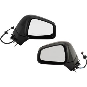 Power Mirror Pair/Set for Chevrolet Trax 2017-2022, Right (Passenger) and Left (Driver), Manual Folding, Non-Heated, Paintable, Without Signal Light, LS Model, Korea Built Vehicle Replacement
