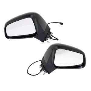 Power Mirror Pair/Set for 2017-2020 Trax LS Model, Right (Passenger) and Left (Driver), Manual Folding, Non-Heated, Paintable, Without Signal Light, Mexico Built Vehicle Replacement