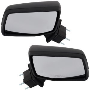 Power Mirror Set for Chevrolet Silverado 1500 (2019-2023), Silverado 1500 LTD (2022-2022), Manual Folding, Heated, Textured, w/o Auto Dimming and Signal Light, with Temperature Sensor (Right Passenger), Replacement