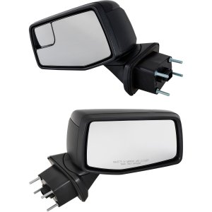 Mirror Pair/Set for 2019-2023 Chevrolet Silverado 1500/2022 Silverado 1500 LTD, Right (Passenger) and Left (Driver) Power Mirrors, Manual Folding, Heated, Paintable, Without Auto Dimming and Signal Light, with Temperature Sensor (Right), Replacement