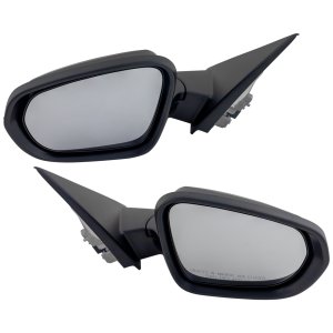 Power Heated Manual Folding Mirror Pair/Set for Chevrolet Trailblazer 2021-2024 LT Model, Right (Passenger) and Left (Driver), Paintable, Without Object Sensor Holes and Auto Dimming, BSD, Memory, Puddle and Signal Light Replacement