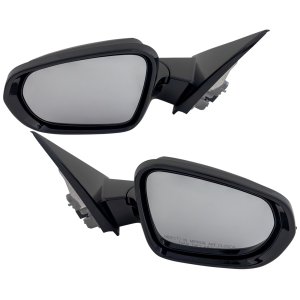 Pair/Set - Power Heated Paintable Mirrors for 2021-2024 Chevrolet Trailblazer Activ/RS Models, Right (Passenger) and Left (Driver), Manual Folding, w/o Auto Dimming, Blind Spot Detection, Memory, Puddle Light and Signal Light, No Object Sensor Holes Replacement