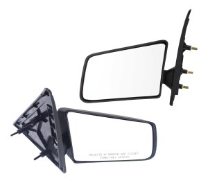 Manual Adjust & Folding Textured Standard Type Mirror Pair/Set for Chevrolet S10 Pickup (1994-2004)/Blazer (1995-2005), Right (Passenger) and Left (Driver), Non-Heated Replacement