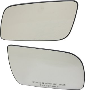 Mirror Glass Pair/Set for Chevrolet Astro/Safari Van 1985-2005, Right (Passenger) and Left (Driver), Non-Heated, Below Eyeline, with Backing Plate Replacement