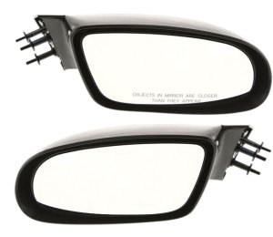 Manual Adjust and Foldable Mirror Pair/Set for 1995-1996 Chevrolet Caprice, Right (Passenger) and Left (Driver), Non-Heated, Paintable Replacement