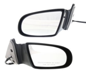Mirror Pair/Set for Chevrolet Lumina 1995-2001, Right (Passenger) and Left (Driver), Power Adjustable, Non-Folding, Non-Heated, Paintable Replacement
