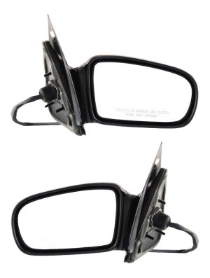 Power Manual Folding Non-Heated Paintable Mirror Pair/Set for 1995-2005 Chevrolet Cavalier/Pontiac Sunfire Coupe, Right (Passenger) and Left (Driver) Replacement