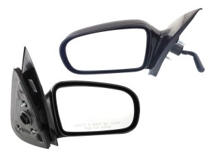 Manual Adjust Mirror Pair/Set for Chevrolet Cavalier/Pontiac Sunfire 1995-2005, Right (Passenger) and Left (Driver), Non-Folding, Non-Heated, Without Auto-Dimming, Blind Spot Feature, Signal Light, Memory, Non-Towing, Paintable, Sedan Replacement