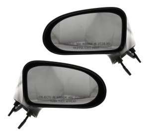 Power Mirror Pair/Set for 1992-1999 Buick Le Sabre, Right (Passenger) and Left (Driver), Non-Folding, Non-Heated, Paintable, w/o Sensor, Replacement