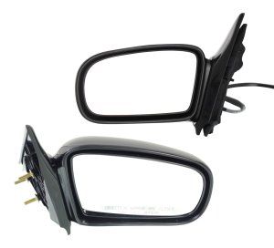 Manual Remote Mirror Pair/Set for Chevrolet Malibu 1997-2003/Classic 2004-2005, Right (Passenger) and Left (Driver), Manual Folding, Non-Heated, Paintable, Replacement
