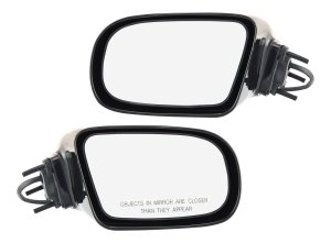Power Mirror Pair/Set for 1990-1997 Cutlass Supreme, Right (Passenger) and Left (Driver), Non-Folding, Non-Heated, Paintable Replacement