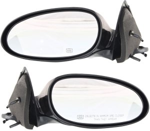 Power Heated Mirror Pair/Set for Century/Regal 1997-2005, Right (Passenger) and Left (Driver), Manual Folding, Paintable Replacement