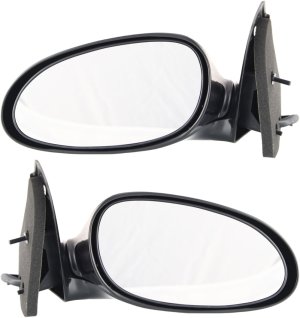 Mirror Pair/Set for Buick Century/Regal 1997-2005, Right (Passenger) and Left (Driver), Power, Manual Folding, Non-Heated, Paintable Replacement