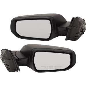 Power Mirror Pair/Set for Chevrolet Malibu 2016-2022 Right (Passenger), Left (Driver), Manual Folding, Non-Heated, Textured, without Memory and Signal Light, fits L/LS Models, without Lane Change Assist, Replacement