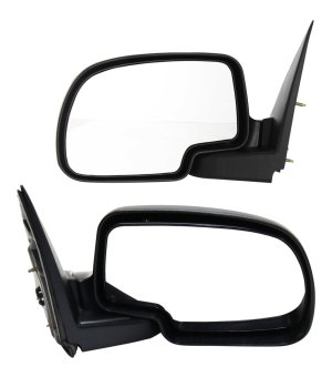 Manual Adjust, Non-Towing Mirror Pair/Set for Chevrolet Silverado/GMC Sierra 1999-2006, Right (Passenger) and Left (Driver), Manual Folding, Non-Heated, Textured, Includes 2007 Classic, Replacement