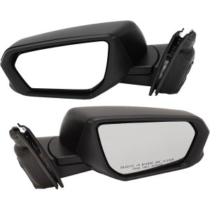 Mirror Pair/Set for GMC Terrain/Chevrolet Equinox 2018-2023, Right (Passenger) and Left (Driver), Power Adjustable, Manual Folding, Heated, Textured, without Blind Spot Detection and Signal Light, Excludes Denali Model, Replacement