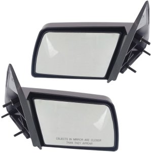 Mirror Pair/Set for C/K Full Size P/U 1988-2002, Right (Passenger) and Left (Driver), Manual Adjust, Manual Folding, Non-Towing, Non-Heated, Paintable, w/o Auto Dimming, BSD, Memory, and Signal Light Replacement