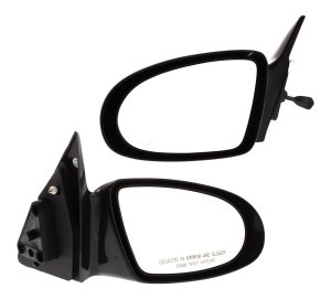 Manual Adjust Mirror Pair/Set for 1993-1997 Prizm, Right (Passenger) and Left (Driver), Non-Folding, Non-Heated, Paintable Replacement