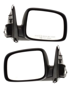 Power Mirror Pair/Set for 2004-2012 Colorado/Canyon, Right (Passenger) and Left (Driver), Manual Folding, Non-Heated, Textured Finish, Replacement Pair/Set by GMC