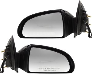 Power Mirror Pair/Set for 2005-2010 Chevrolet Cobalt Coupe, Non-Folding, Non-Heated, Paintable, Right (Passenger) and Left (Driver), Replacement