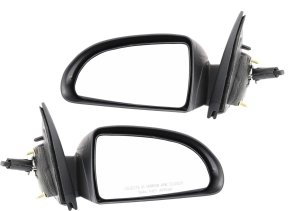 Manual Adjust Mirror Pair/Set for Chevy Cobalt 2005-2010 Sedan, Right (Passenger) and Left (Driver), Non-Folding, Non-Heated, Paintable, without Auto Dimming, Blind Spot Detection, Memory or Signal Light Replacement