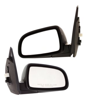 Power Mirror Pair/Set for Chevrolet Aveo 2007-2011 Sedan, Manual Folding, Heated, Paintable, w/o Auto Dimming, Blind Spot Detection, Memory and Signal Light, Right (Passenger) and Left (Driver), Replacement