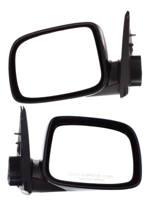 Manual Adjust Mirror Pair/Set for 2004-2012 Chevrolet Colorado/Canyon, Right (Passenger) and Left (Driver), Manual Folding, Non-Heated, Paintable, without Auto Dimming, Blind Spot Detection, Memory, Signal Light, Replacement