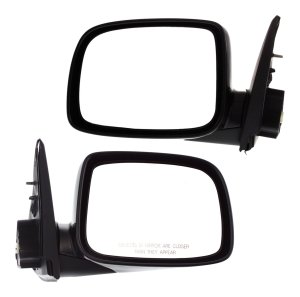 Mirror Pair/Set for Chevrolet Colorado/Canyon 2004-2012, Right (Passenger) and Left (Driver), Power, Manual Folding, Heated, Paintable, without Auto Dimming, Blind Spot Detection, Memory, and Signal Light Replacement