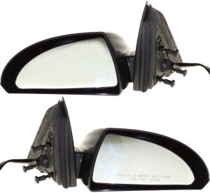 Mirror Pair/Set for Chevrolet Impala 2006-2013/Impala Limited 2014-2016, Right (Passenger) and Left (Driver), Power Adjustable, Non-Folding, Non-Heated, Paintable with Textured Base, Replacement