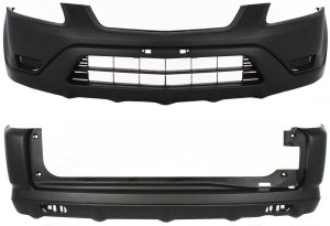 Front and Rear Bumper Cover Set for Honda CR-V 2002-2004, Textured, USA Built, Replacement