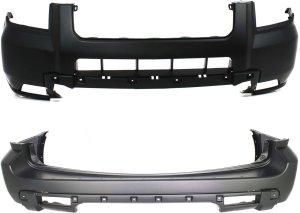 Front and Rear Bumper Cover Set for 2006-2008 Honda Pilot, Set of 2, Primed (Ready to Paint) Replacement