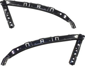 Upper Cover Front Bumper Bracket Pair/Set for 2006-2011 Honda Civic Coupe, Right (Passenger) and Left (Driver) Side, Replacement