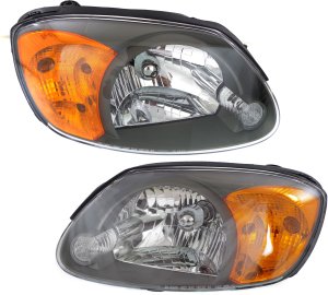 Headlight Assembly Pair/Set for Hyundai Accent 2003-2006, Right (Passenger) and Left (Driver), Halogen, Suitable for Hatchback/Sedan, Replacement