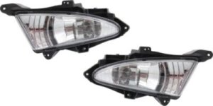 Front Fog Light Assembly Pair/Set for 2007-2010 Hyundai Elantra Sedan, Right (Passenger) and Left (Driver), Replacement