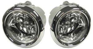 Front Fog Light Assembly for 2001-2006 Hyundai Santa Fe, Right (Passenger) and Left (Driver), Factory Installed, Replacement Set