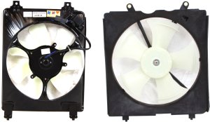 AC and Radiator Fan Shroud Assembly Set for 2006-2011 Honda Civic, 1.8L Engine, Coupe/Sedan, Manual Transmission - Replacement