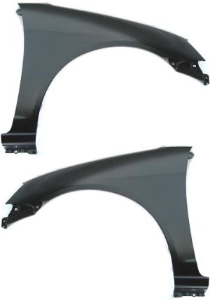 Front Fender Pair/Set for 2001-2003 Honda Civic, Primed (Ready to Paint), with Right (Passenger) and Left (Driver), Coupe/Sedan Replacement