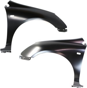 Front Fender Pair/Set for 2002-2005 Honda Civic Hatchback, Right (Passenger) and Left (Driver), Primed (Ready to Paint) Replacement