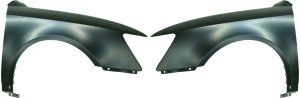 Front Fender Pair/Set for Hyundai Sonata 2006-2010, Right (Passenger) and Left (Driver), Primed (Ready to Paint), Steel, Replacement