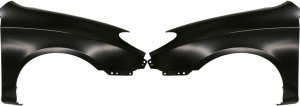 Front Fender Pair/Set for Hyundai Elantra 2007-2010 Sedan, Right (Passenger) and Left (Driver), w/o Signal Light Hole, Primed (Ready to Paint) Replacement