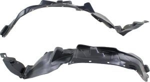 Front Fender Liner Pair/Set for 2003-2005 Honda Pilot, Includes Right (Passenger) and Left (Driver) Side, Replacement