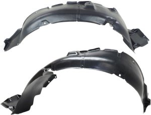 Front Fender Liner Pair/Set for Hyundai Tiburon 2005-2006, Includes Right (Passenger) and Left (Driver) Side, Replacement